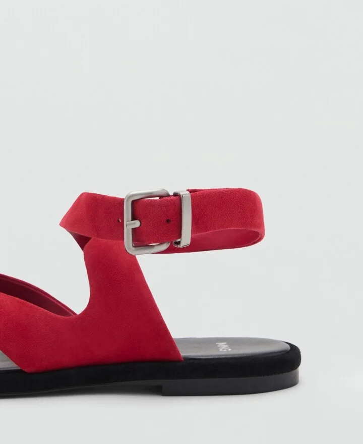 Mango Women's Suede Straps Sandals - Image 2