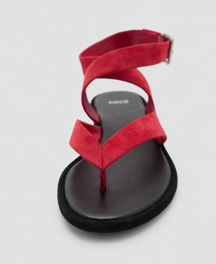 Mango Women's Suede Straps Sandals - Image 4