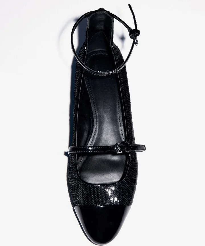 Mango Women's Tall Leg Leather Mary Janes Shoe - Image 3