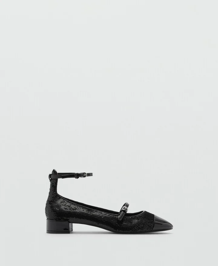 Mango Women's Tall Leg Leather Mary Janes Shoe