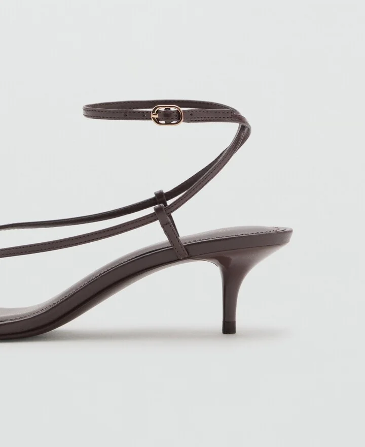 Mango Women's Thin Strap Heeled Sandals - Image 3