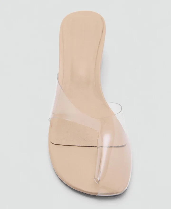 Mango Women's Transparent Vinyl Wedge Sandals - Image 3