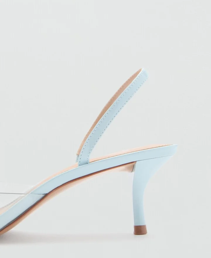 Mango Women's Vinyl Panel Heeled Shoes - Image 8