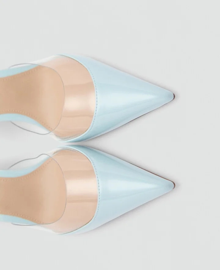 Mango Women's Vinyl Panel Heeled Shoes - Image 9