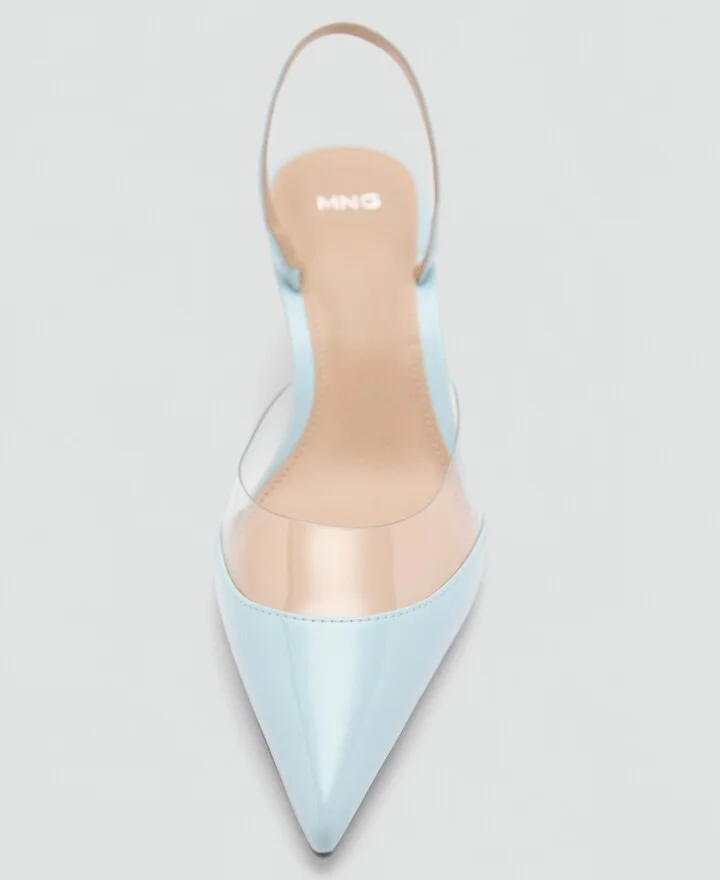 Mango Women's Vinyl Panel Heeled Shoes - Image 10