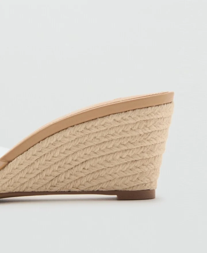 Mango Women's Vinyl Wedge Sandals - Image 3
