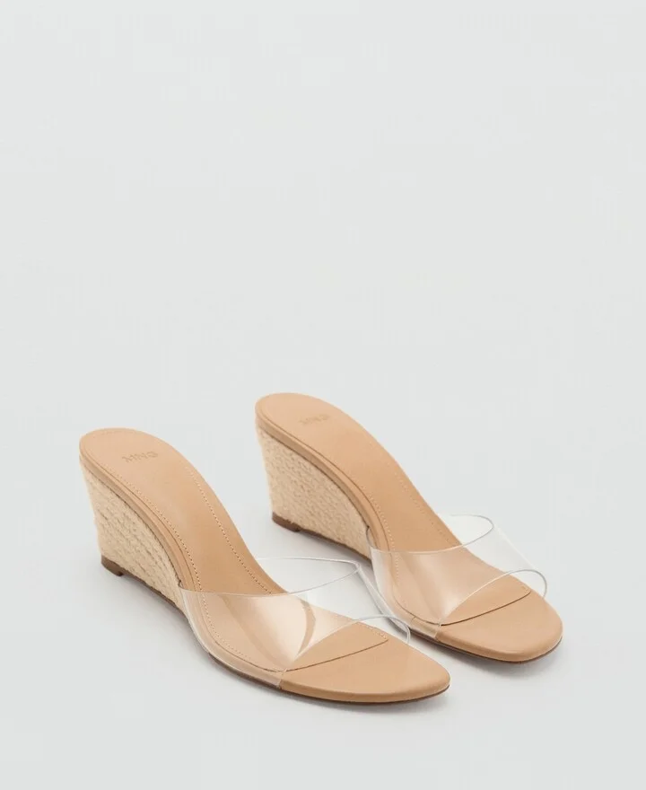 Mango Women's Vinyl Wedge Sandals