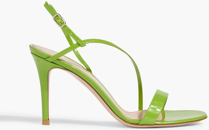 Manhattan 85 patent-leather slingback sandals