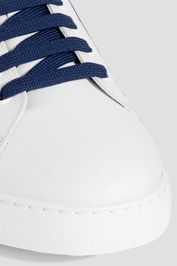 Manhattan logo-print leather sneakers - Image 4