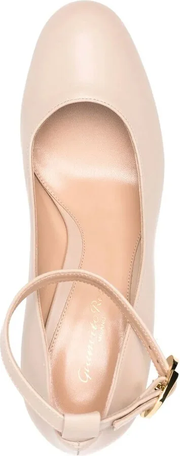 Manila 120mm leather platform pumps - Image 4