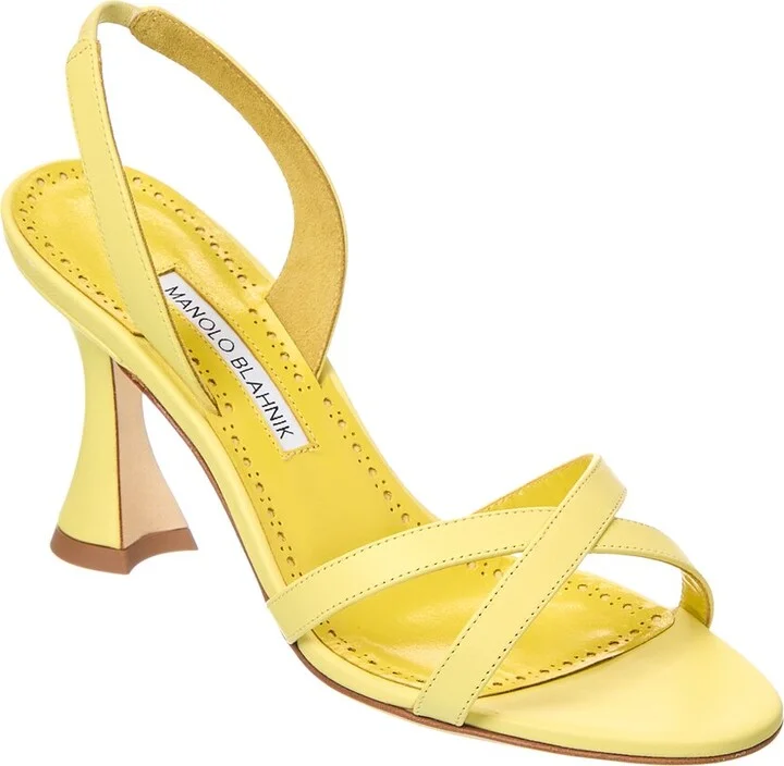 Manolo Blahnik Ammoursli 90 Leather Slingback Sandal