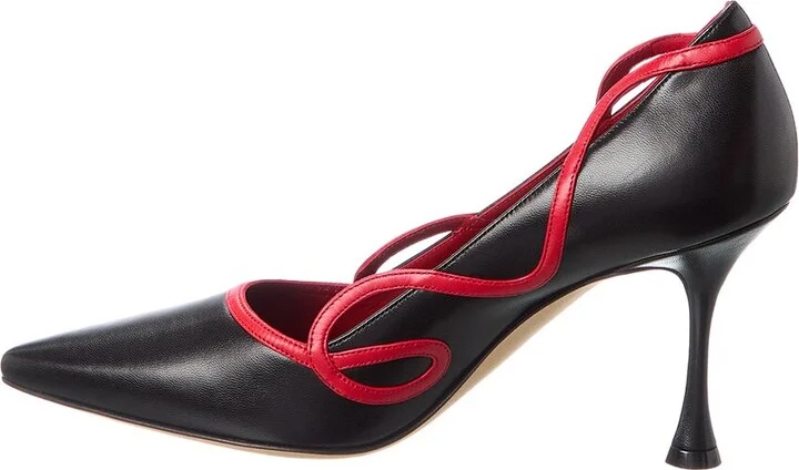 Manolo Blahnik Ansaki 90 Leather Pump - Image 2