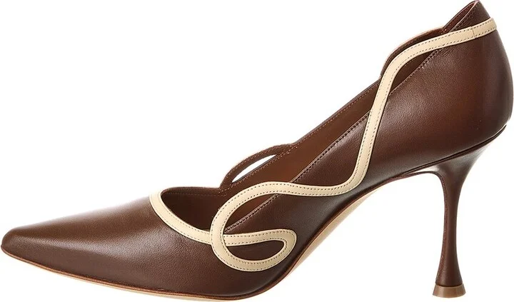 Manolo Blahnik Ansaki 90 Leather Pump - Image 2