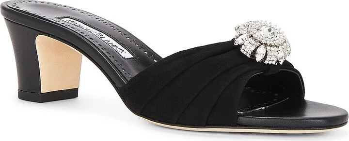 Manolo Blahnik Ansaklo 50 Sandal in Black - Image 2