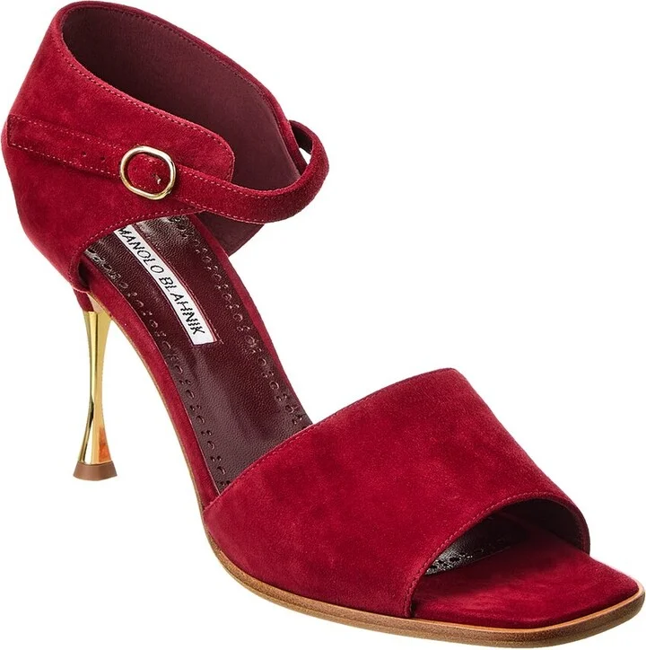 Manolo Blahnik Arcea 90 Suede Sandal