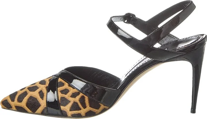 Manolo Blahnik Aristida 90 Haircalf & Patent Pump - Image 2