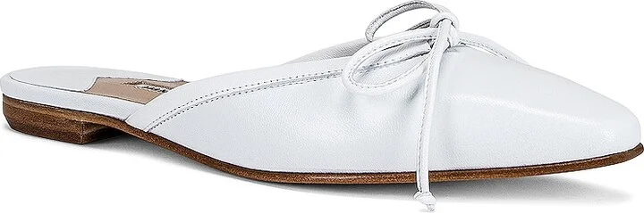 Manolo Blahnik Ballerimu 10 Slide in White - Image 2