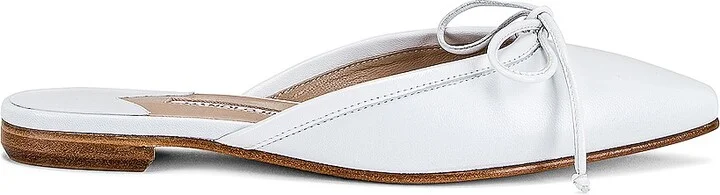 Manolo Blahnik Ballerimu 10 Slide in White