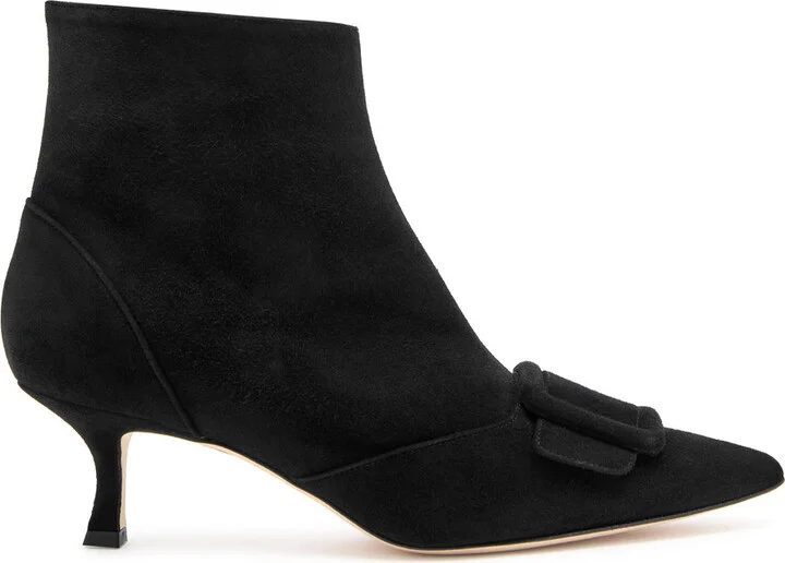 Manolo Blahnik Baylow 50 Suede Ankle Boots