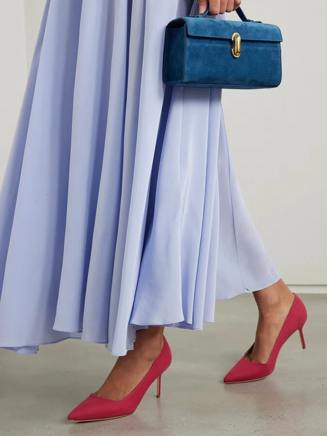 Manolo Blahnik - Bb 70 Canvas Pumps - Red - Image 2