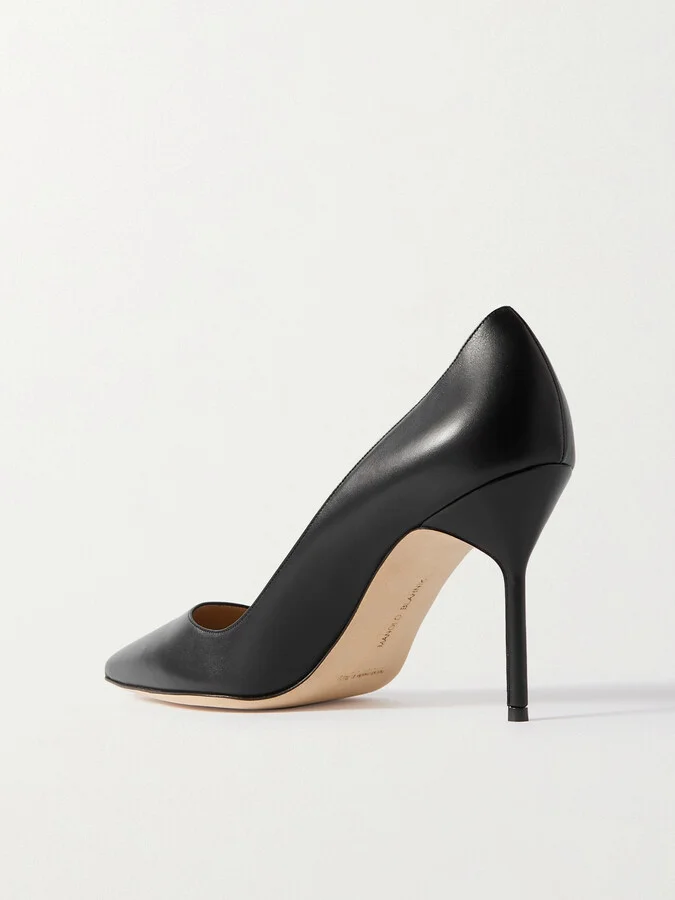 Manolo Blahnik - Bb 90 Leather Pumps - Black - Image 3