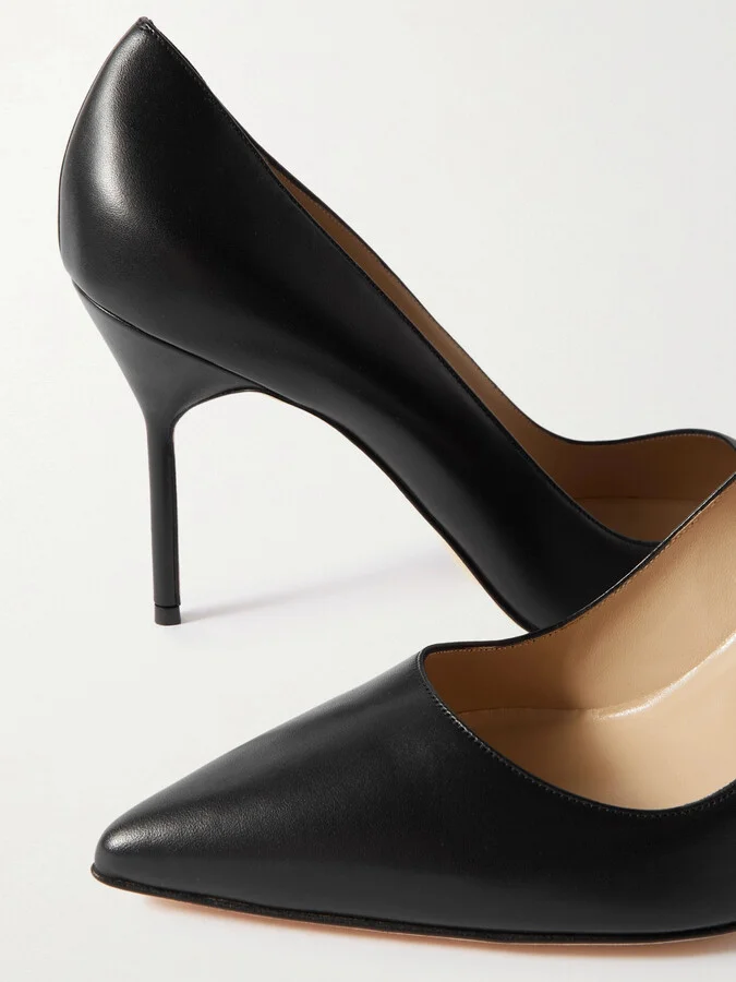 Manolo Blahnik - Bb 90 Leather Pumps - Black - Image 4