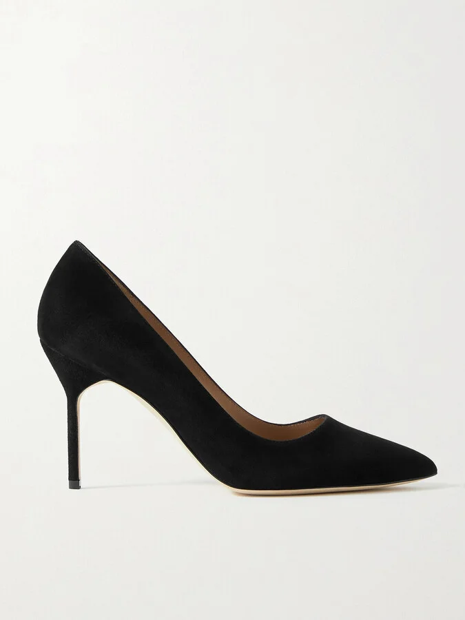 Manolo Blahnik - Bb 90 Suede Pumps - Black