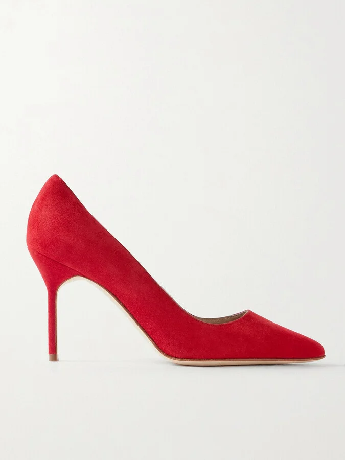 Manolo Blahnik - Bb 90 Suede Pumps - Red