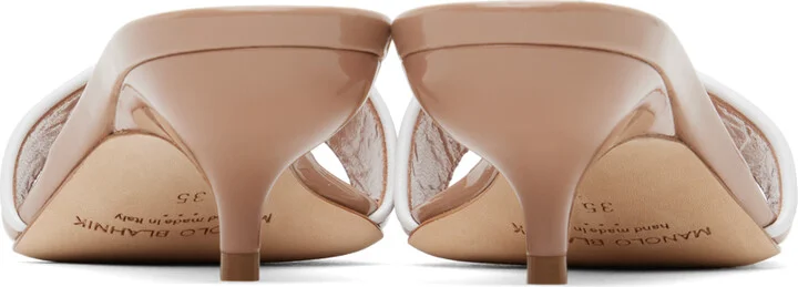 Manolo Blahnik Beige Helamu Heeled Sandals - Image 2
