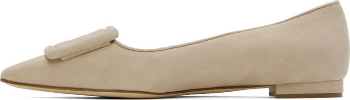 Manolo Blahnik Beige Maysale Ballerina Flats - Image 3