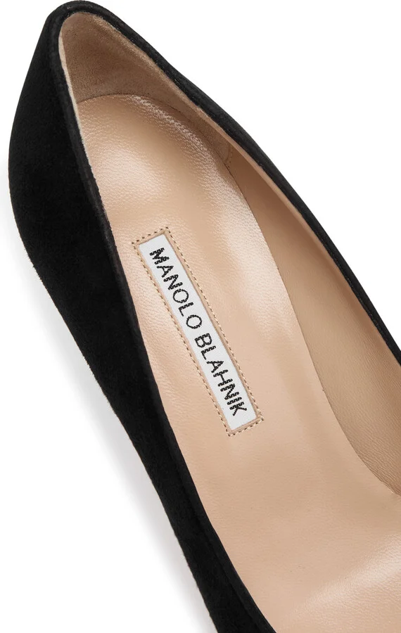 Manolo Blahnik Bibi 70 Suede Pumps - Image 4