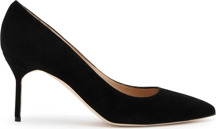 Manolo Blahnik Bibi 70 Suede Pumps