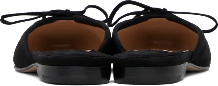 Manolo Blahnik Black Ballerimu Mules - Image 2