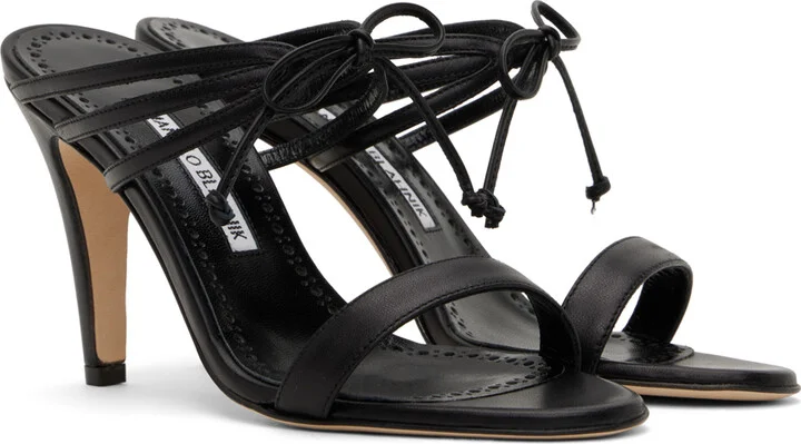 Manolo Blahnik Black Bomasan Mules - Image 4