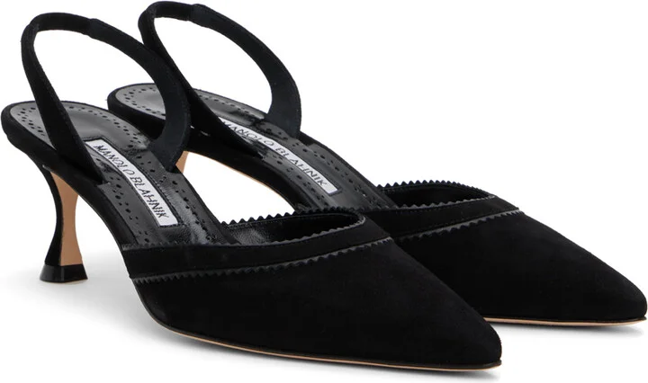 Manolo Blahnik Black Brontiasli Heels - Image 4