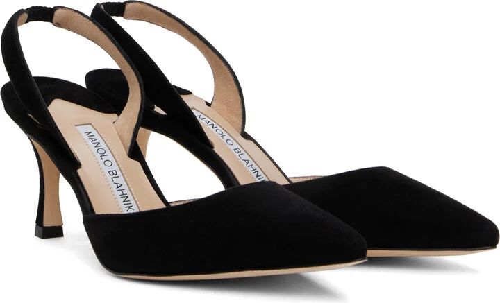 Manolo Blahnik Black Carolyne Heels - Image 4
