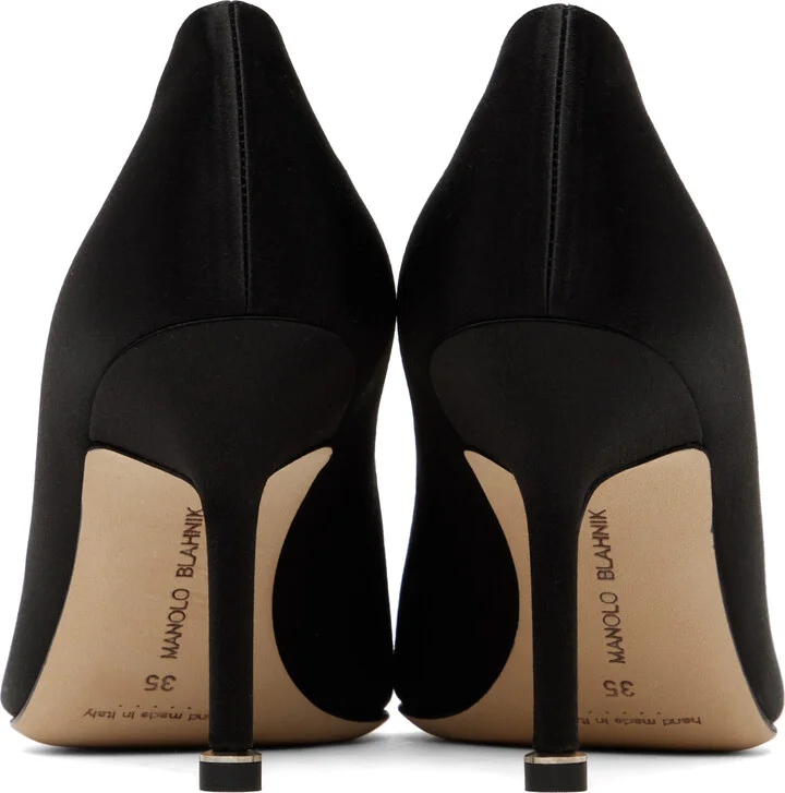 Manolo Blahnik Black Hangisi 90 Heels - Image 2