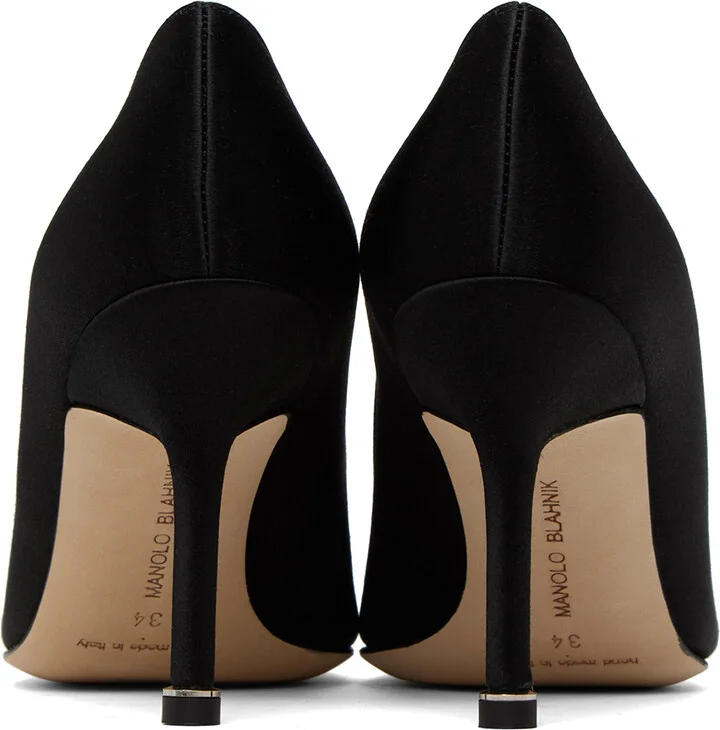 Manolo Blahnik Black Hangisi Heels - Image 2