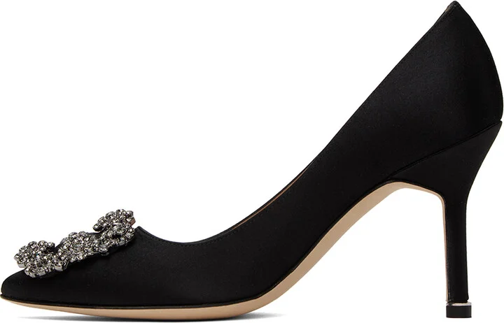 Manolo Blahnik Black Hangisi Heels - Image 3