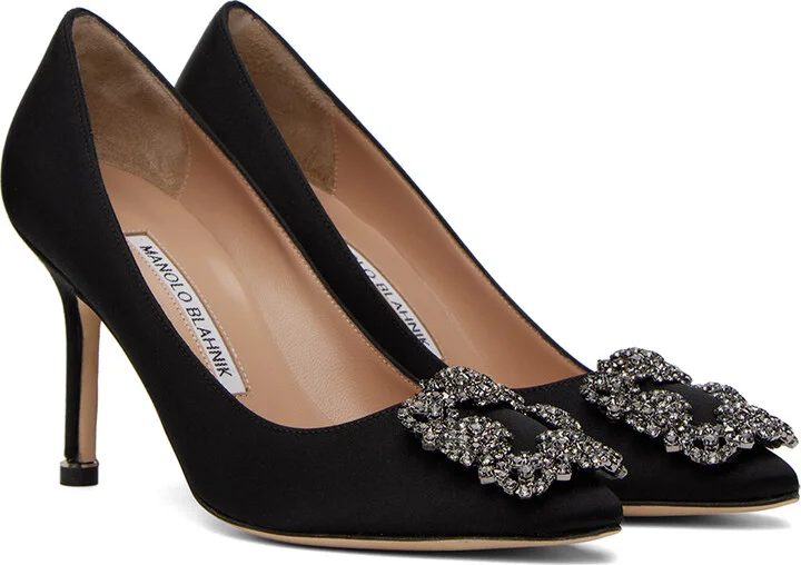 Manolo Blahnik Black Hangisi Heels - Image 4