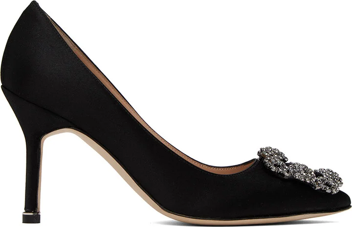 Manolo Blahnik Black Hangisi Heels