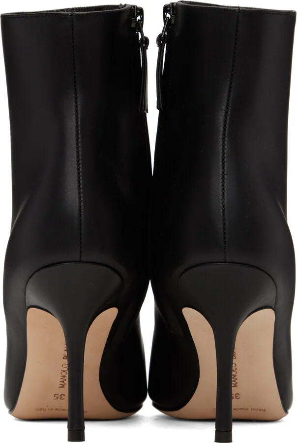 Manolo Blahnik Black Insopo Ankle Boots - Image 2