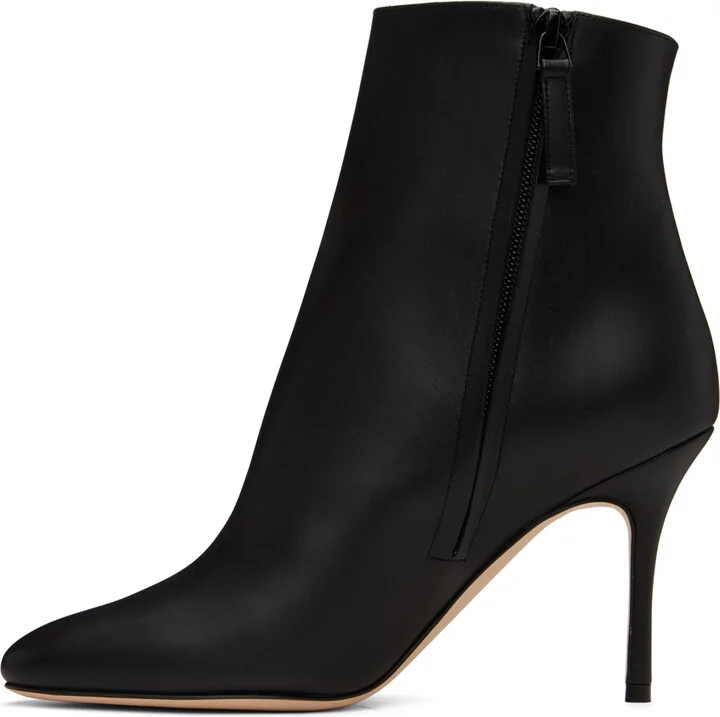 Manolo Blahnik Black Insopo Ankle Boots - Image 3