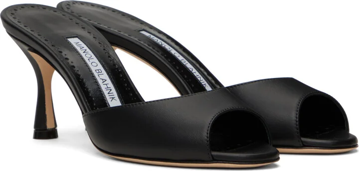 Manolo Blahnik Black Jada Heeled Sandals - Image 4