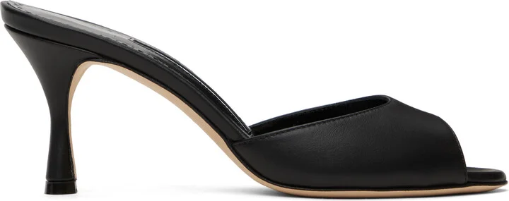 Manolo Blahnik Black Jada Heeled Sandals