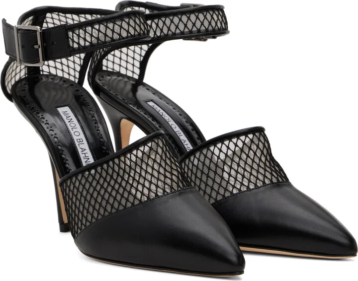 Manolo Blahnik Black Jatelah Heels - Image 4