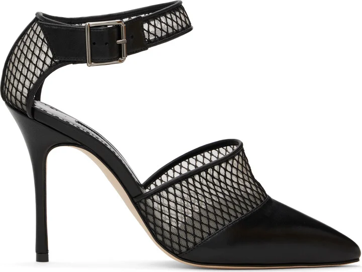 Manolo Blahnik Black Jatelah Heels