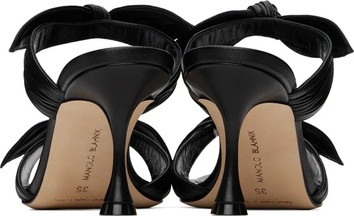 Manolo Blahnik Black Lollo Mules - Image 2