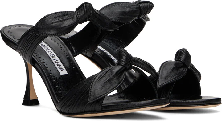 Manolo Blahnik Black Lollo Mules - Image 4
