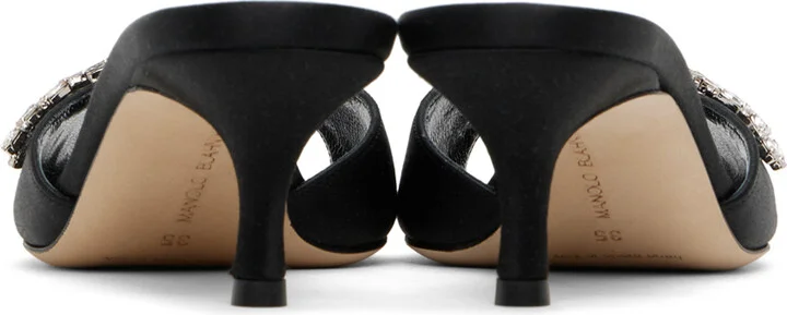 Manolo Blahnik Black Lumada Mules - Image 2